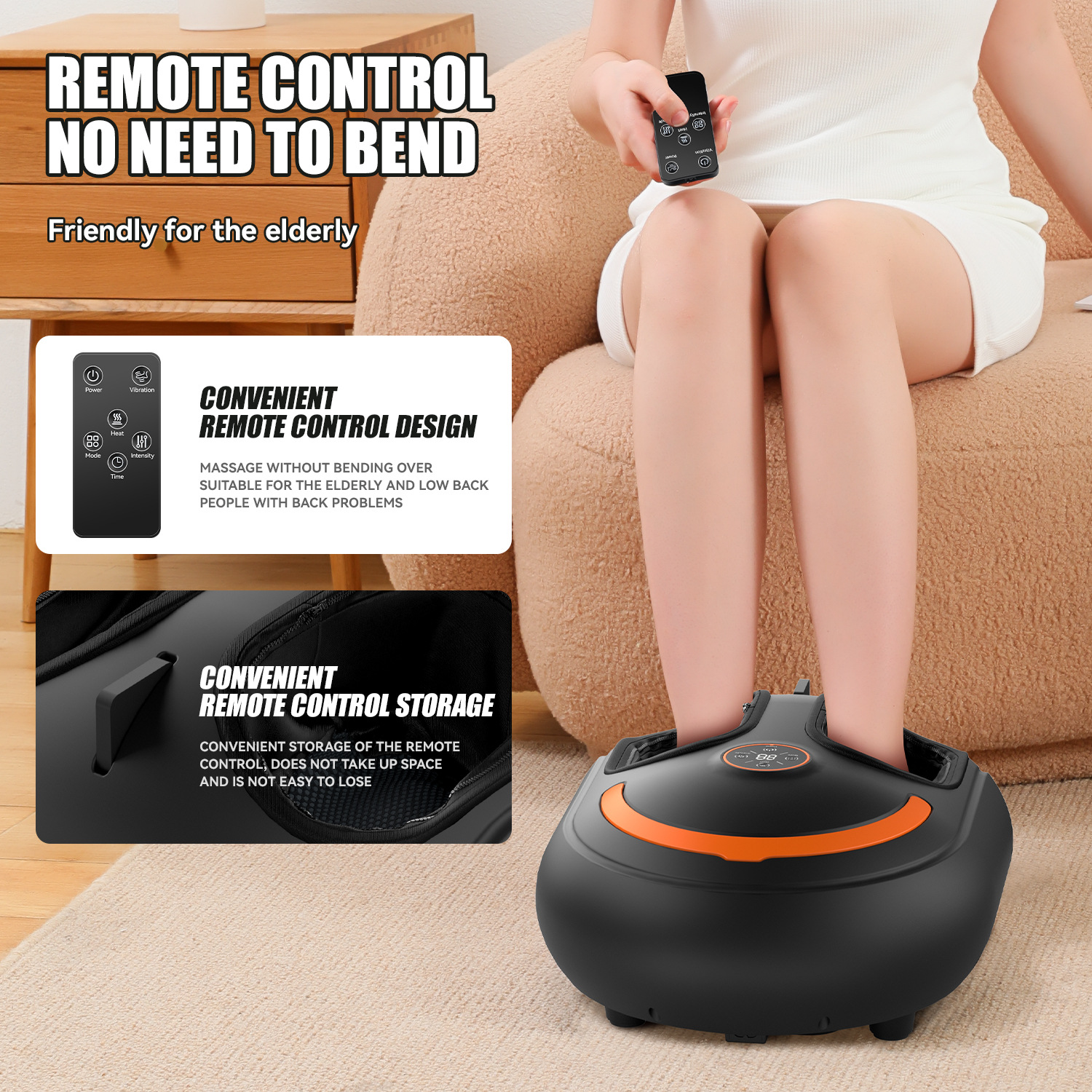 Multifunctional Remote Foot Massager
